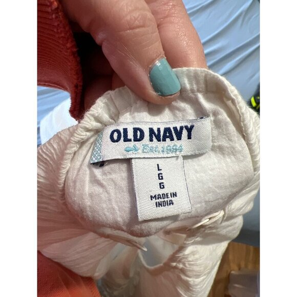 Old Navy Beachy Sundress Large Lattice Detail Event White Graduation Resort - Picture 6 of 10